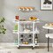 Drinks Trolley Cart with Rolling Wheels Hotel Serving Cart with Wine and Glass Holders Bar Carts